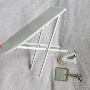 Maileg Metal Miniature Ironing Board, Iron and Accessories Set